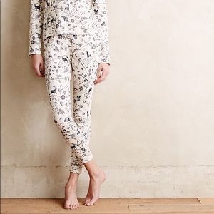 Anthropologie Eloise Woodland thermal leggings